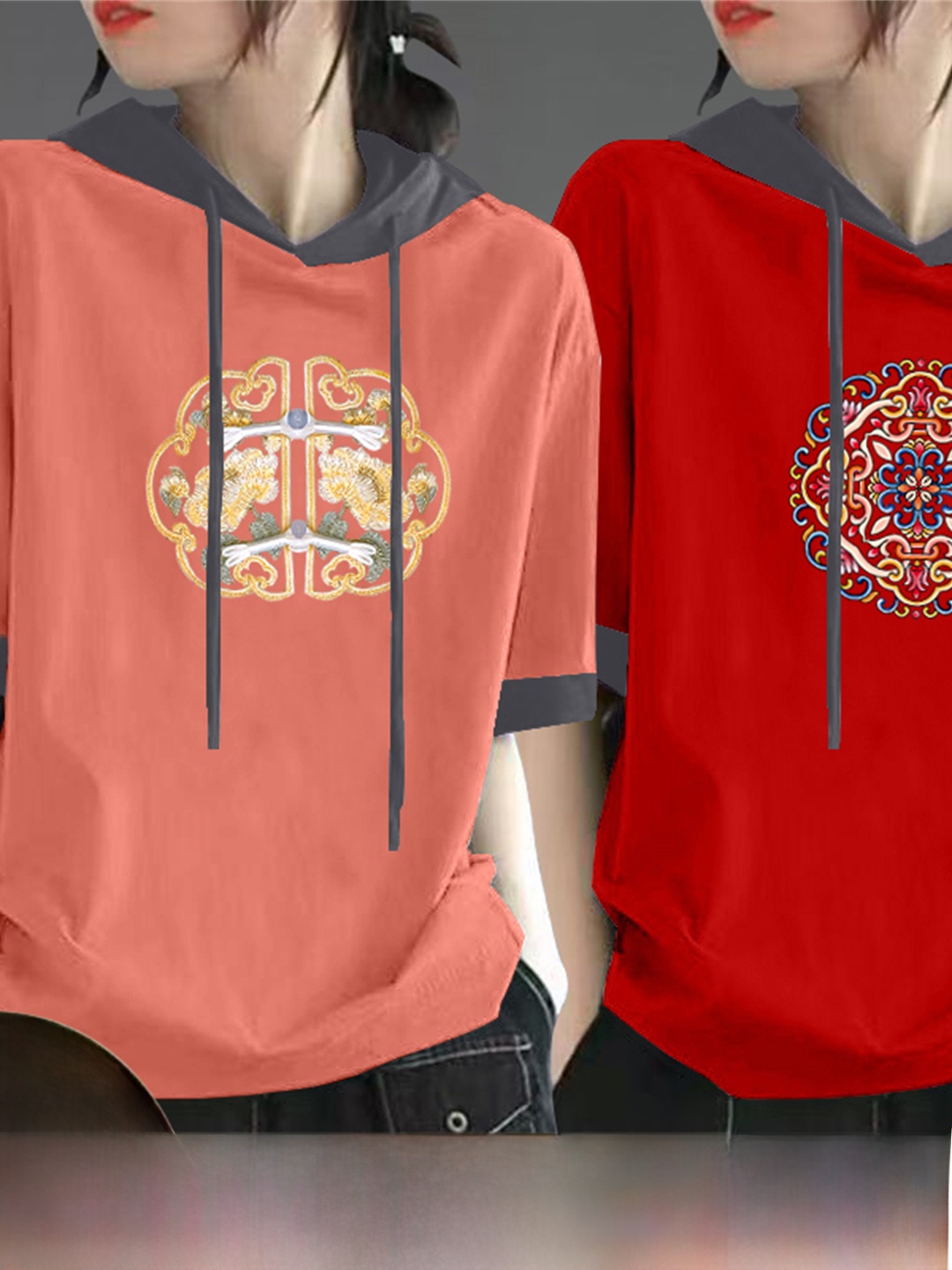 T-shirt rouge en pur coton à m - Streetwear High End Brand avis et prix