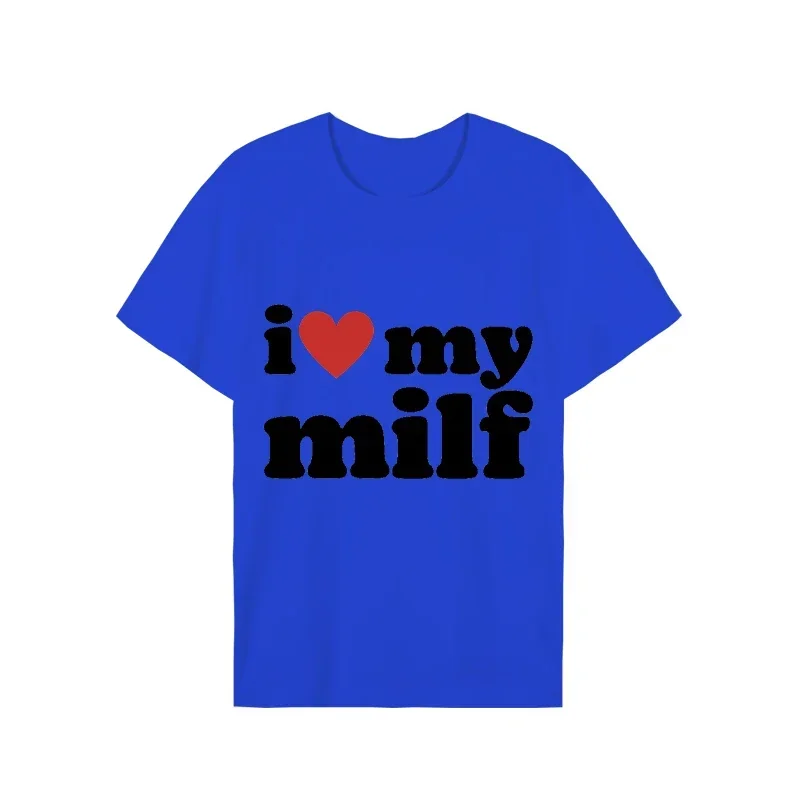 T-shirt imprimé I Love My Milf - Streetwear Brand Aesthetic avis et prix