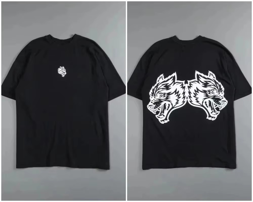 T-shirt rétro tête de loup noi - Streetwear High End Brand avis et prix