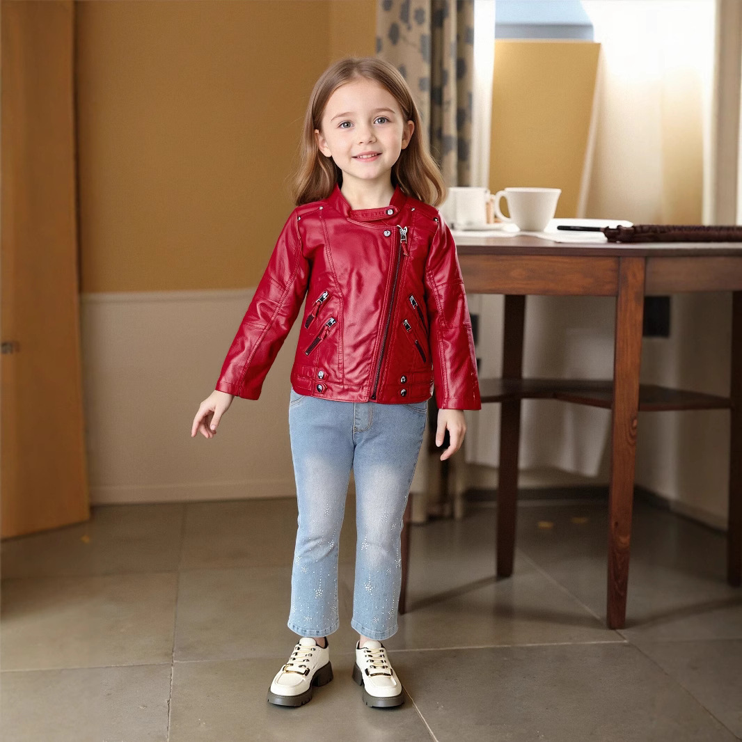 Veste de noël en cuir Pu pour  - Streetwear Brand Red avis et prix