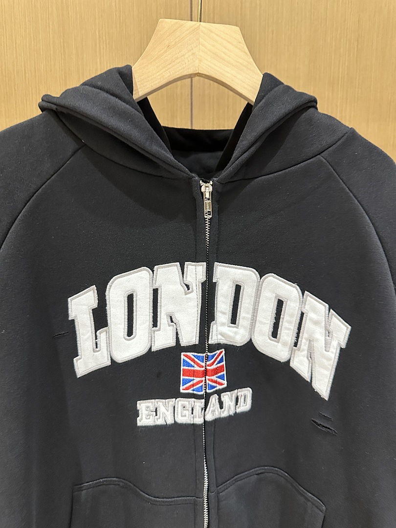 25S Sweat à capuche zippé unis - Streetwear Brands London avis et prix